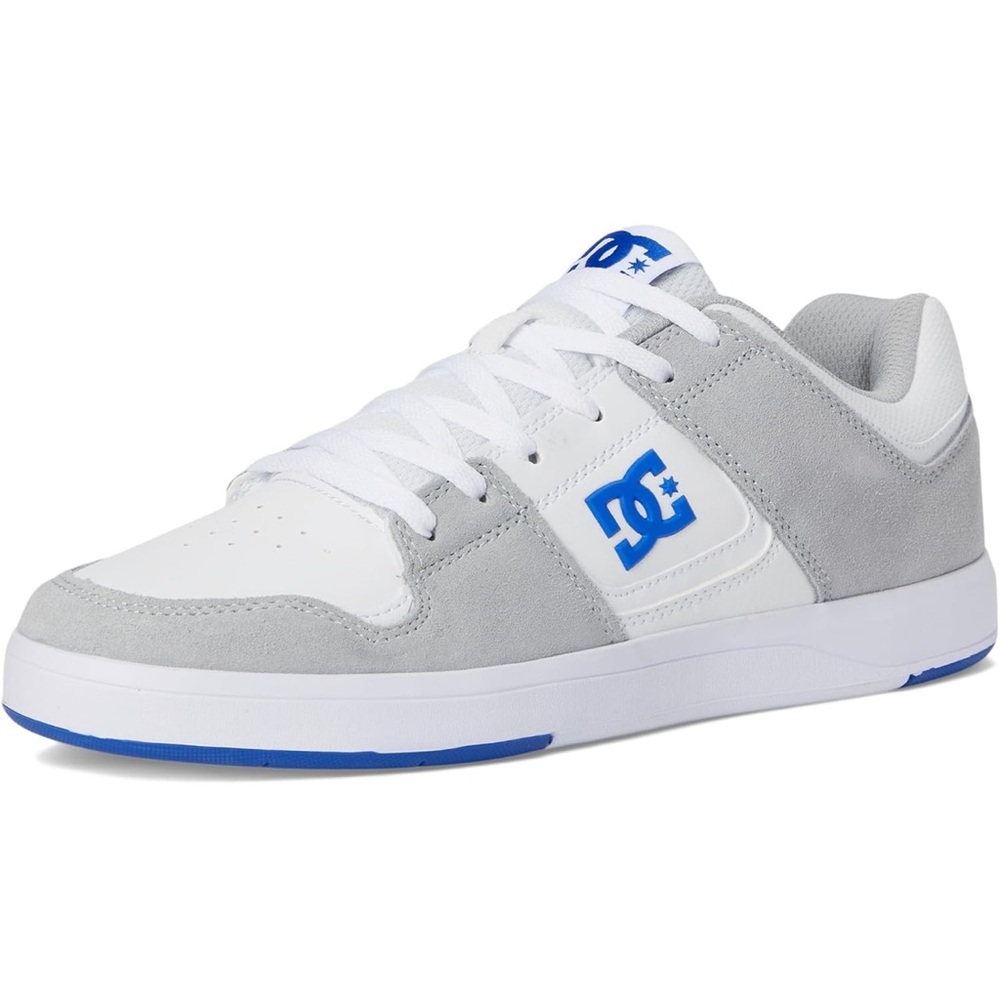 DC Men's Cure Casual Low Top Skate Shoes Sneakers, White/Grey/Blue, 13 - Picture 7 of 7